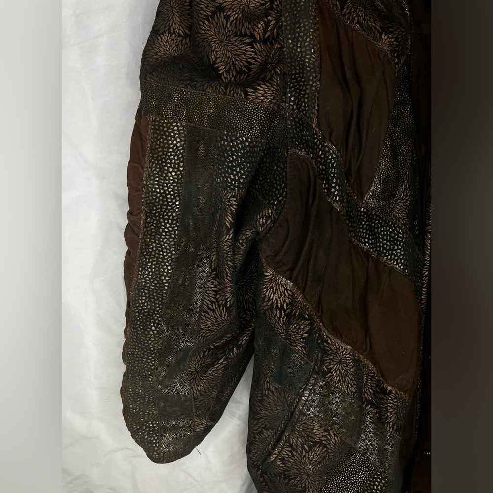 Zaspel Vtg Leather Patchwork Jacket - image 7